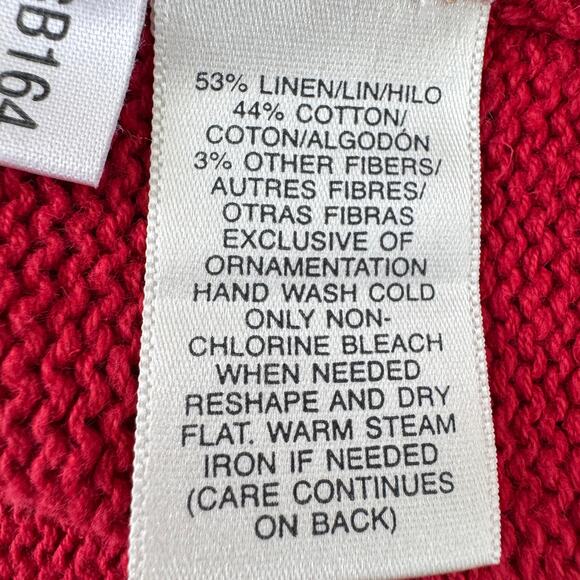 Susan Bristol Womens Vintage Panda Knit Cardigan Sweater Size L Quirky Fun Red - Picture 8 of 10